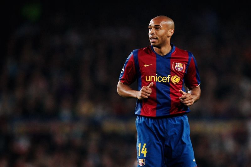 Henry won the treble with Barcelona